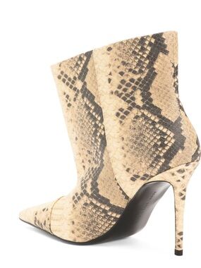Good American NWT Snake Print Ankle Boots  Pointed Toe Stiletto Heel Size 6